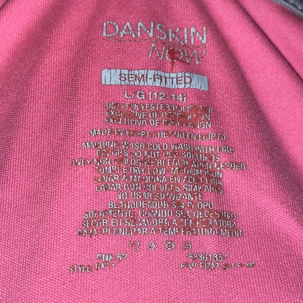 Danskin Now Pink and Gray Women's Jersey Top - Picture 8 of 8